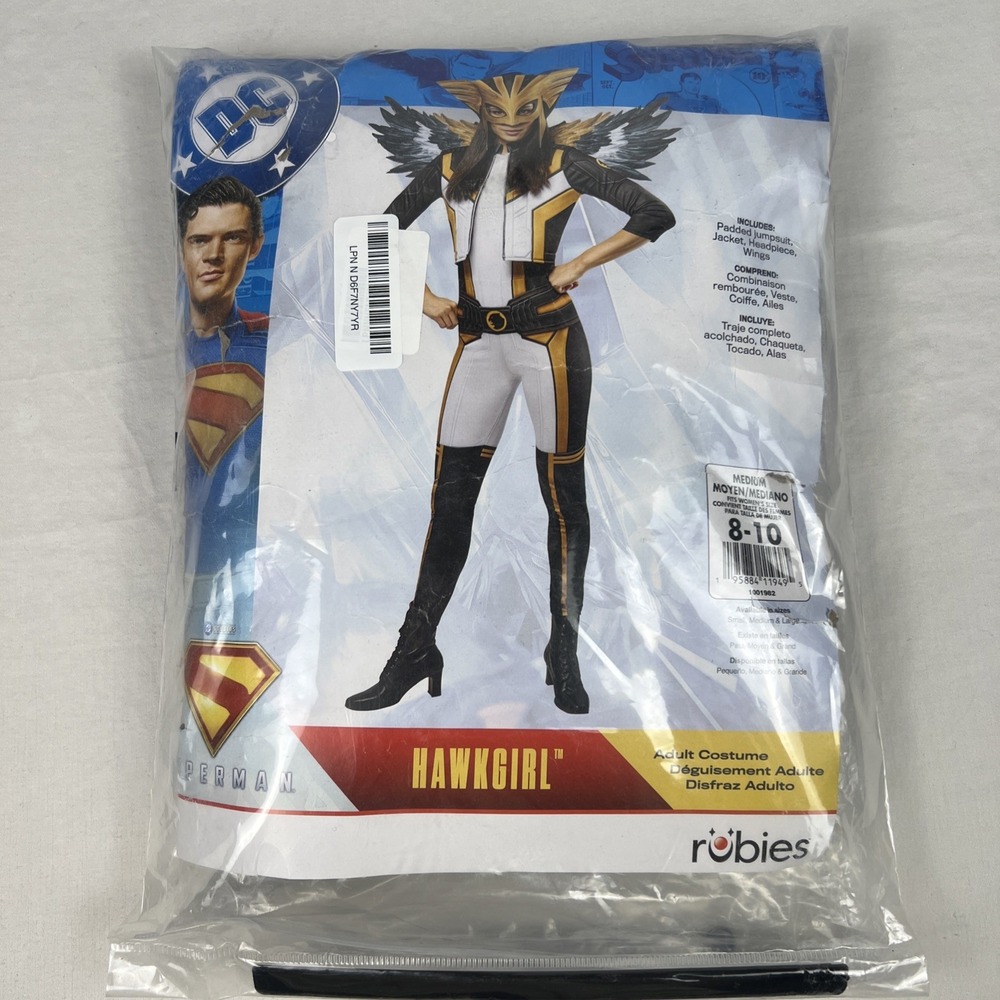 Rubies DC Comics Hawkgirl Adult Costume Medium 8-10 Jumpsuit Jacket